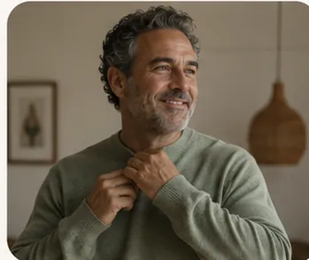 Jive member adjusting his sweater