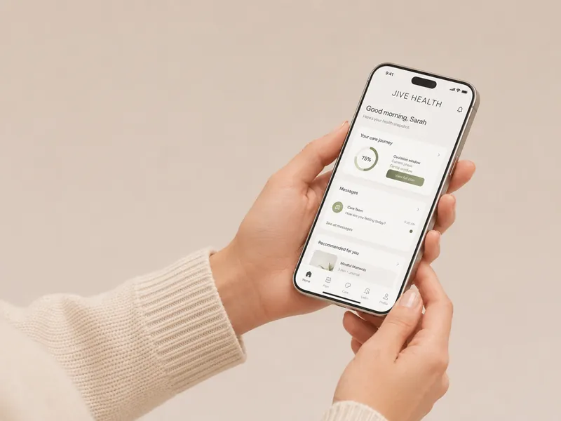 Jive Health app dose tracking screen in hand