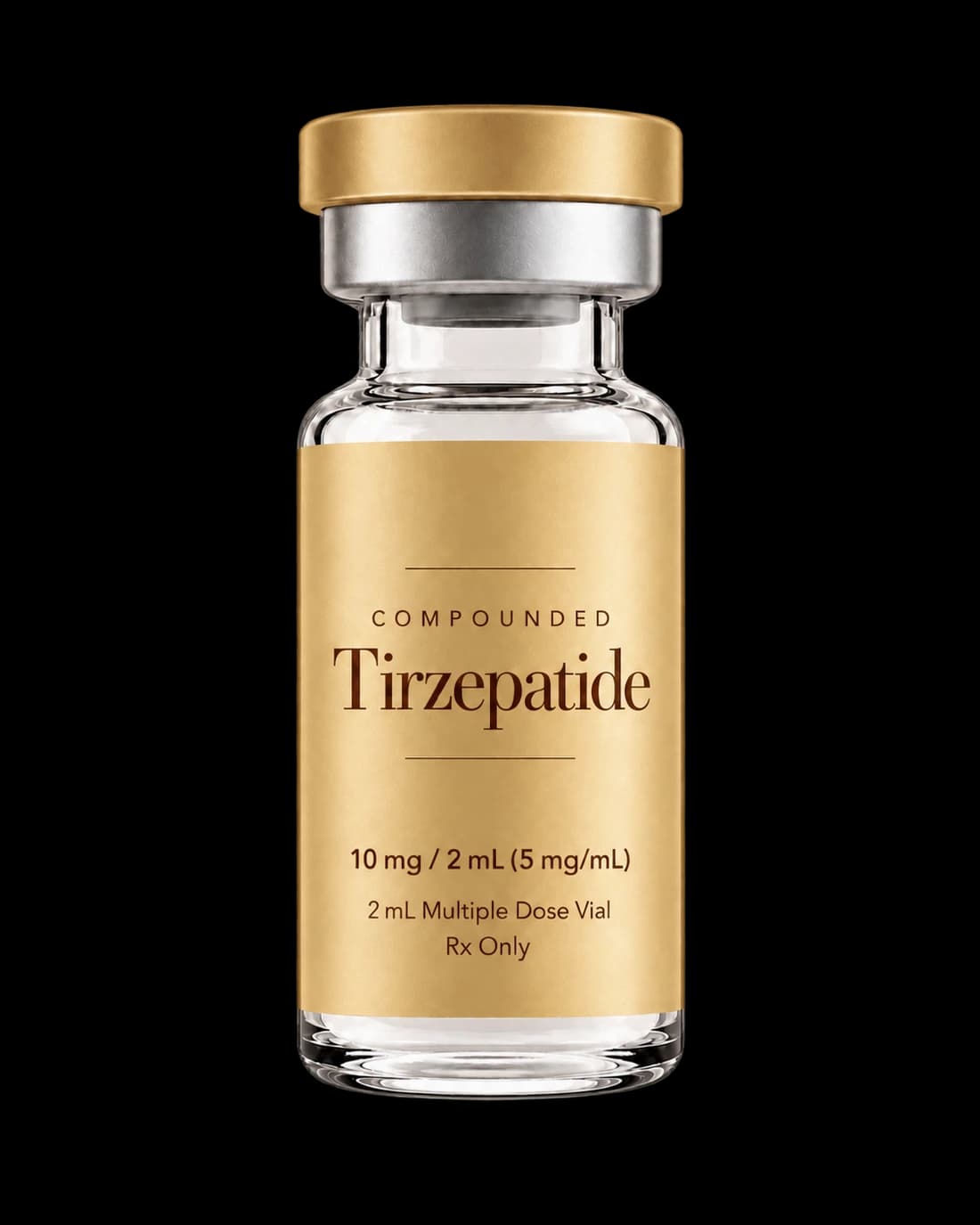Compounded tirzepatide multiple-dose vial